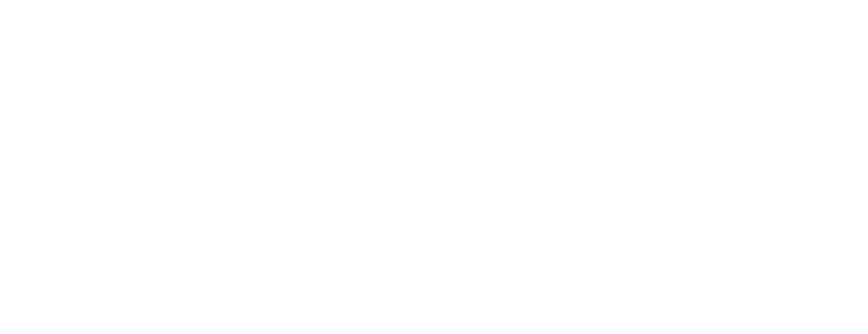 The Ivy at Gatehouse logo with black and white color scheme.